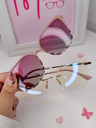Clip on antiblue Caliope - Rosa print