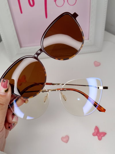 Clip on antiblue Ione - Marron print