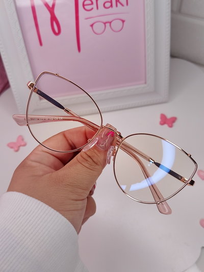 Armazón Antiblue con uv 400 Kat - Rose gold