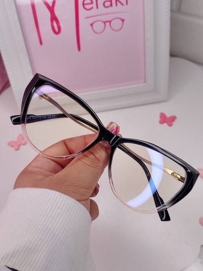 Armazón Antiblue Bruna - Negro degradé rosa