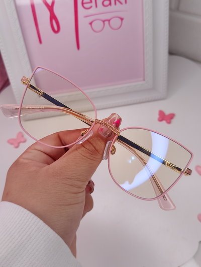 Armazón Antiblue con uv 400 Pinky - Rosa con glitter