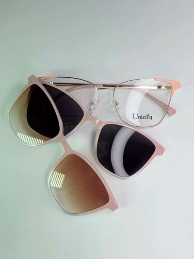 Clip on Premium Duna rosa degradé