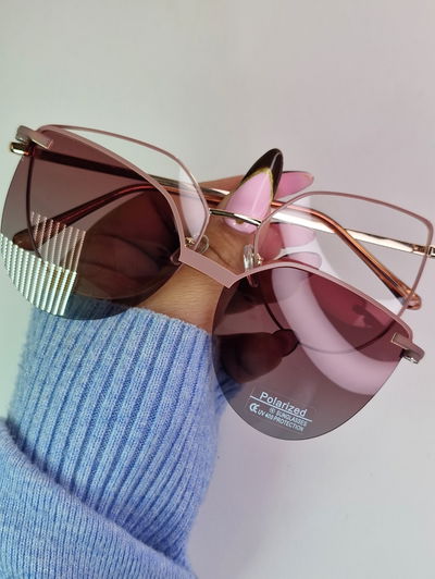 Clip on premium con antiblue Cielo rosa
