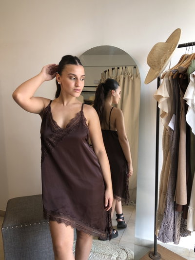 Vestido Lencero Chocolate