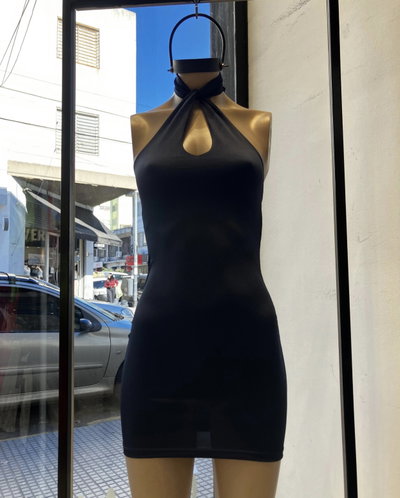 Vestido cuello cruzado