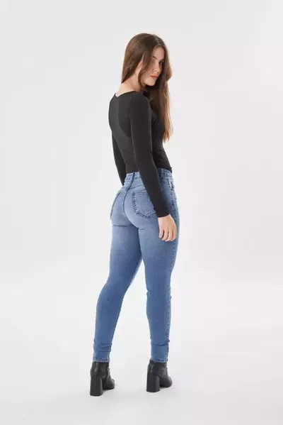 Skinny elastizado azul