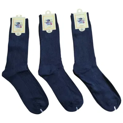 Pack x3 medias escolares azules talle 9/10