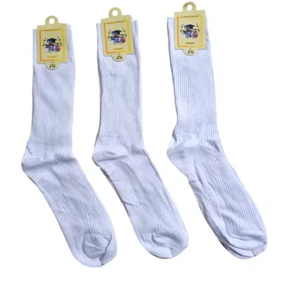 Pack x3 medias escolares blanca talle 9/10
