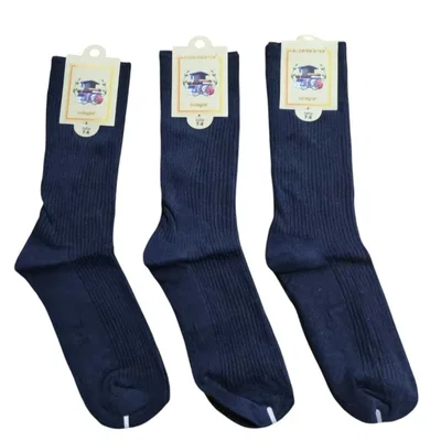 Pack x3 medias escolares azules talle 7/8