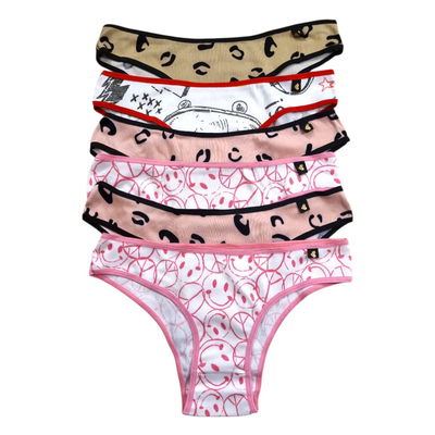 Pack x6 vedetinas de morley estampada