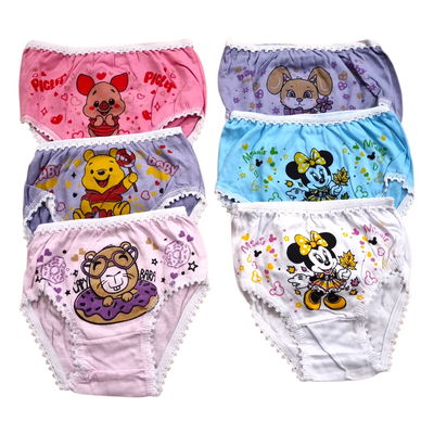 Pack x6 bombachas infantiles Talles surtidos del 2 AL 6 dibujitos
