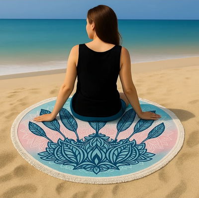 Pack x2 toallones redondos 150 cm diametro SURTIDO