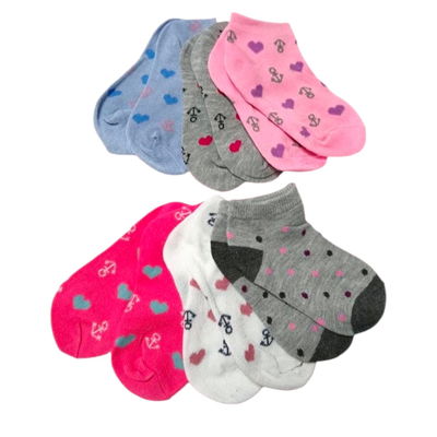 Docena soquetes Sockmart infantil niña talle 2/4 del 22 al 25