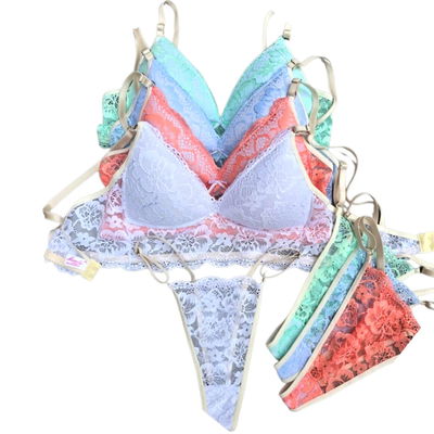 6 Conjuntos algodón taza soft encaje 