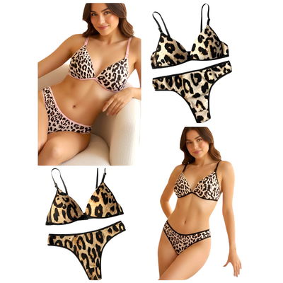 6 Conjuntos morley estampado Animal print Talles SURTIDOS del 85 al 100 