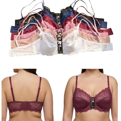 6 Corpiños Needlfeel encaje COLORES Y TALLES SURTIDOS del 85 al 110