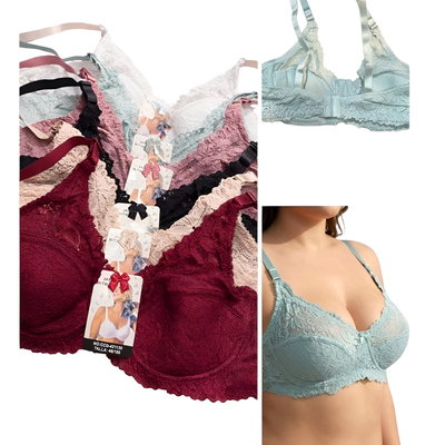 6 Corpiños Jade encaje COLORES Y TALLES SURTIDOS del 95 al 120 