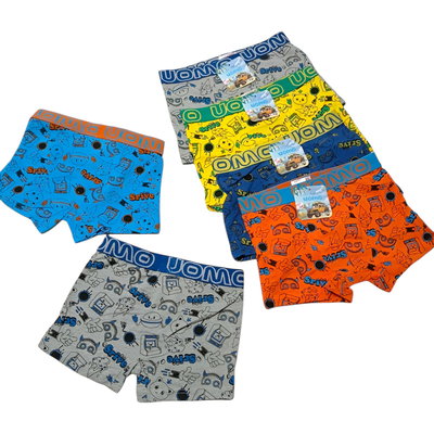 Pack x6 boxer UOMO INFANTIL COLORES y TALLES 4 AL 10  SURTIDOS 