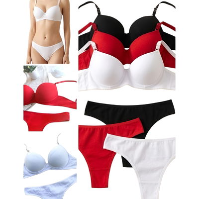 6 conjuntos de algodón con aro y colaless SURTIDO