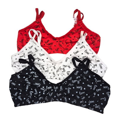 6 Corpiños estampados COLORES Y TALLES SURTIDOS del 85 al 100