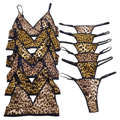 6 Conjuntos morley animal print con colales regulable SURTIDOS del 85 al 100 