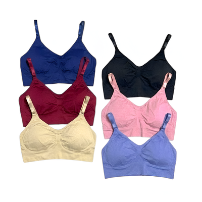 6 Corpiños Smart Sexy CON TAZA Colores y Talles SURTIDOS del 85 al 100/105