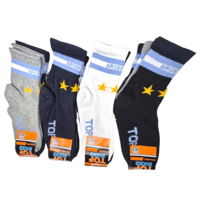 Pack x6 medias tenis adultos ARGENTINA TOP SURTIDO Talle único: abarca del 36 al 44