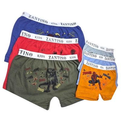 Docena boxers infantiles Zantino algodón Talles SURTIDOS del 4 al 10