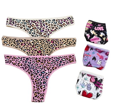 Docena colaless de modal animal print SURTIDOS Talle grande: abarca del 42 al 46