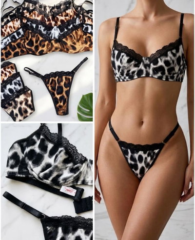6 Conjuntos Animal print MORA Talles SURTIDOS del 85 al 100