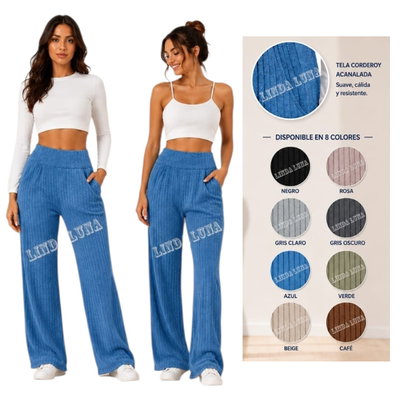 Pack x6 Pantalones LINDA LUNA Corderoy TALLES S AL XL SURTIDO
