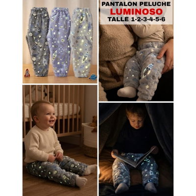 Pack x6 piyamas polar soft luminosos SURTIDO NENA Y NENE Talles 1 al 6