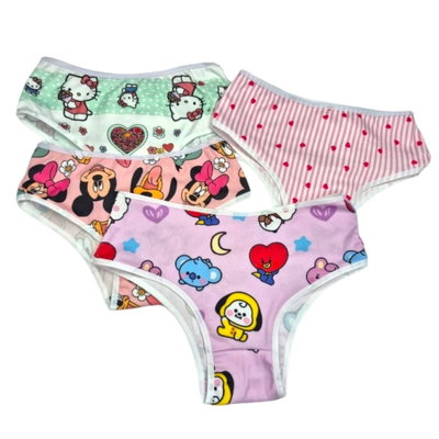 Pack x6 bombachas infantiles personajes SURTIDO Talles 1 al 4