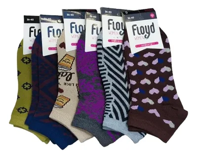 Docena Soquetes mujer estampado Floyd SURTIDO Talle único: abarcan del 36 al 40