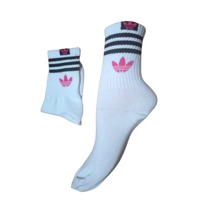 Medias tenis Adidas negra con rosa