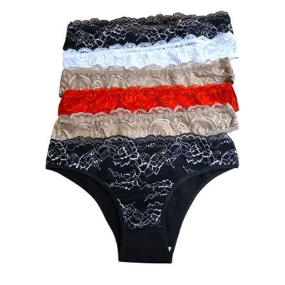 Pack x6 Vedetinas con encaje SURTIDO