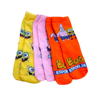 Pack x6 medias Bob Esponja infantil SURTIDO