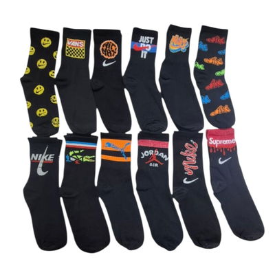 Pack x6 medias tenis SURTIDO negras