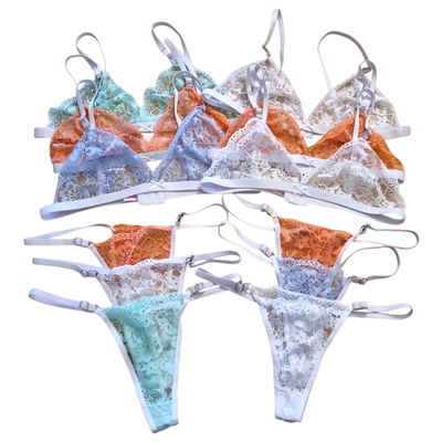 Pack x6 Conjuntos Bralette encaje SURTIDO 