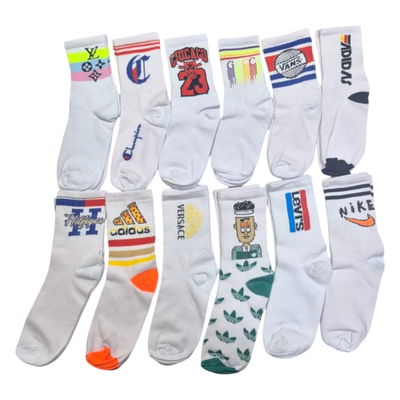 Pack x6 medias tenis SURTIDO blancas
