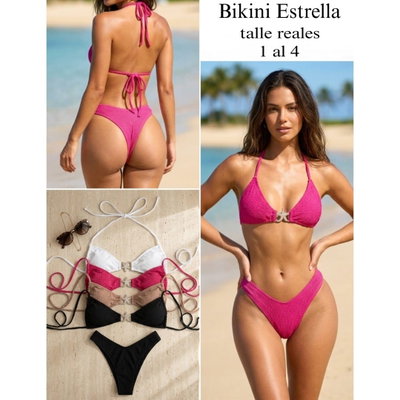 6 Bikinis Estrella Colores y Talles SURTIDOS del 85 al 100