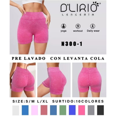 6 Shorts Push up DLIRIO PREMIUM #140 Talles SURTIDOS: S al XL