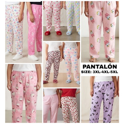 6 Pantalones piyama Kitty/Daisy y Stich Talles surtidos: Abarcan del 42 al 50