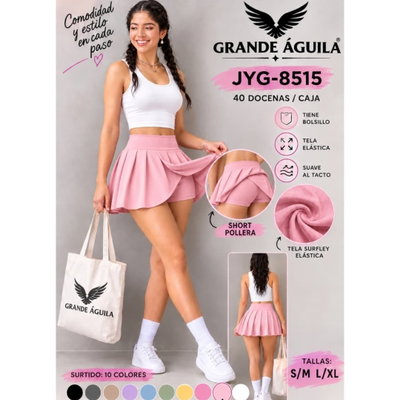 6 Short pollera Con Bolsillo Talles: S/M y L/XL SURTIDO