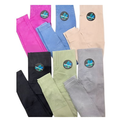 Pack x6 Calzas Prelavadas Vicblack Colores con PUSHUP Talles S al XL SURTIDO