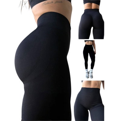 Pack x6 Calzas Linda luna Negras con PUSHUP Talles S al XL SURTIDO