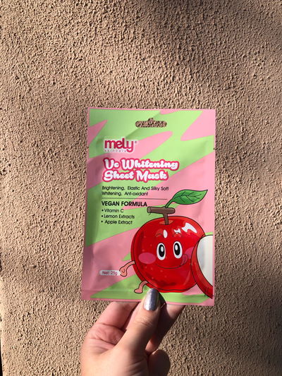 Mascarilla facial con vitamina C, extracto de limón y manzana -Mely