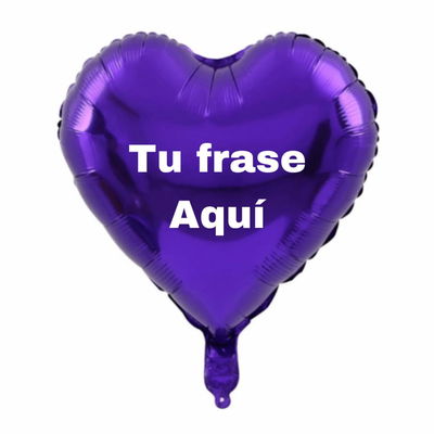Globo de corazón VIOLETA 18" 