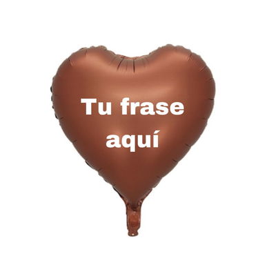 Globo de corazón Marrón 18" 