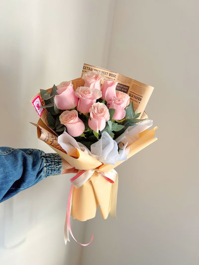 Ramo de 8 rosas importadas color Rosa